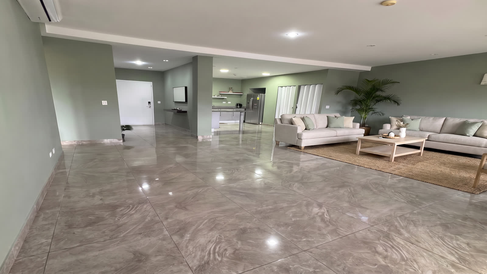 The same living room, virtually restaged
